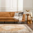 thumbnail image 1 of Hauteloom Albas Living Room, Bedroom Machine Washable Area Rug - Farmhouse - Light Brown, Dark Brown, Light Blue - 6'7" x 9', 1 of 17