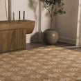 thumbnail image 1 of Hauteloom Albina Boho Hand Woven Wool and Jute Blend Natural Fiber Soft Area Rug - Traditional Floral Carpet for Living Room, Bedroom, Dining Room - Natural, Ivory, Beige - 8' x 10' (8x10), 1 of 13