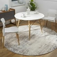 thumbnail image 1 of Hauteloom Alcove Contemporary Abstract Living Room Bedroom Dining Room Area Rug - Modern Distressed Carpet - Blue, Gray, Beige, Cream, Brown - 7'10" Round, 1 of 17