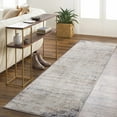 thumbnail image 1 of Hauteloom Alcove Contemporary Abstract Living Room Bedroom Dining Room Runner Rug - Modern Distressed Carpet - Blue, Gray, Beige, Cream, Brown - 2'7" x 7'3", 1 of 17