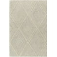 thumbnail image 1 of Hauteloom Alick Boho Diamond Hand Tufted Wool Natural Fiber Soft Large Area Rug - Traditional Trellis Carpet for Living Room, Bedroom, Dining Room - Cream, Sage - 8' x 10' (8x10 Area Rug), 1 of 7