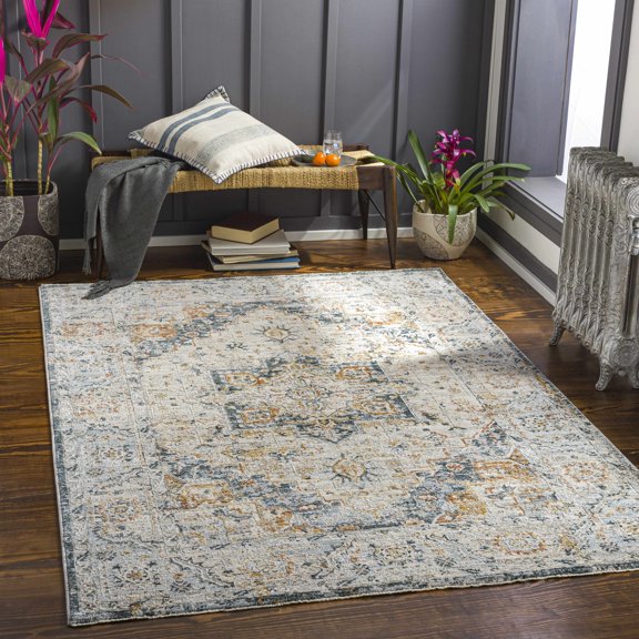 Hauteloom Alief Living Room, Bedroom Area Rug - Gray, Beige, Red - 12' x 15'