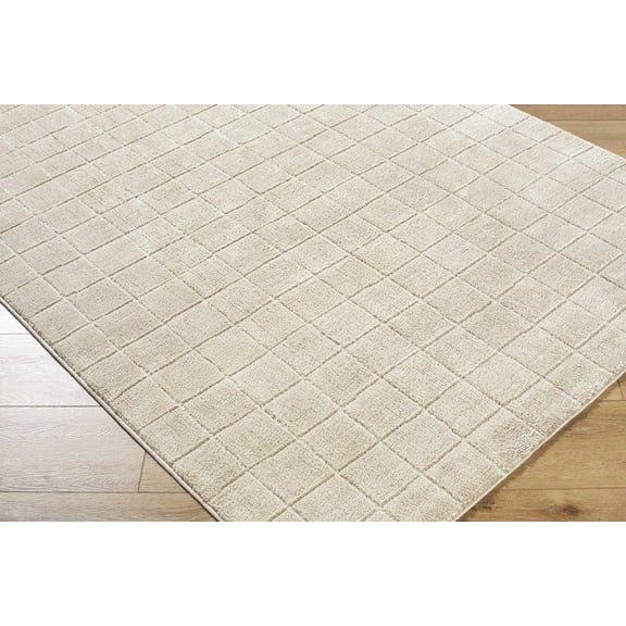Hauteloom Alison Living Room, Bedroom Area Rug - Bohemian, Transitional - High Pile - Peach, Light Brown - 7'10" x 10'