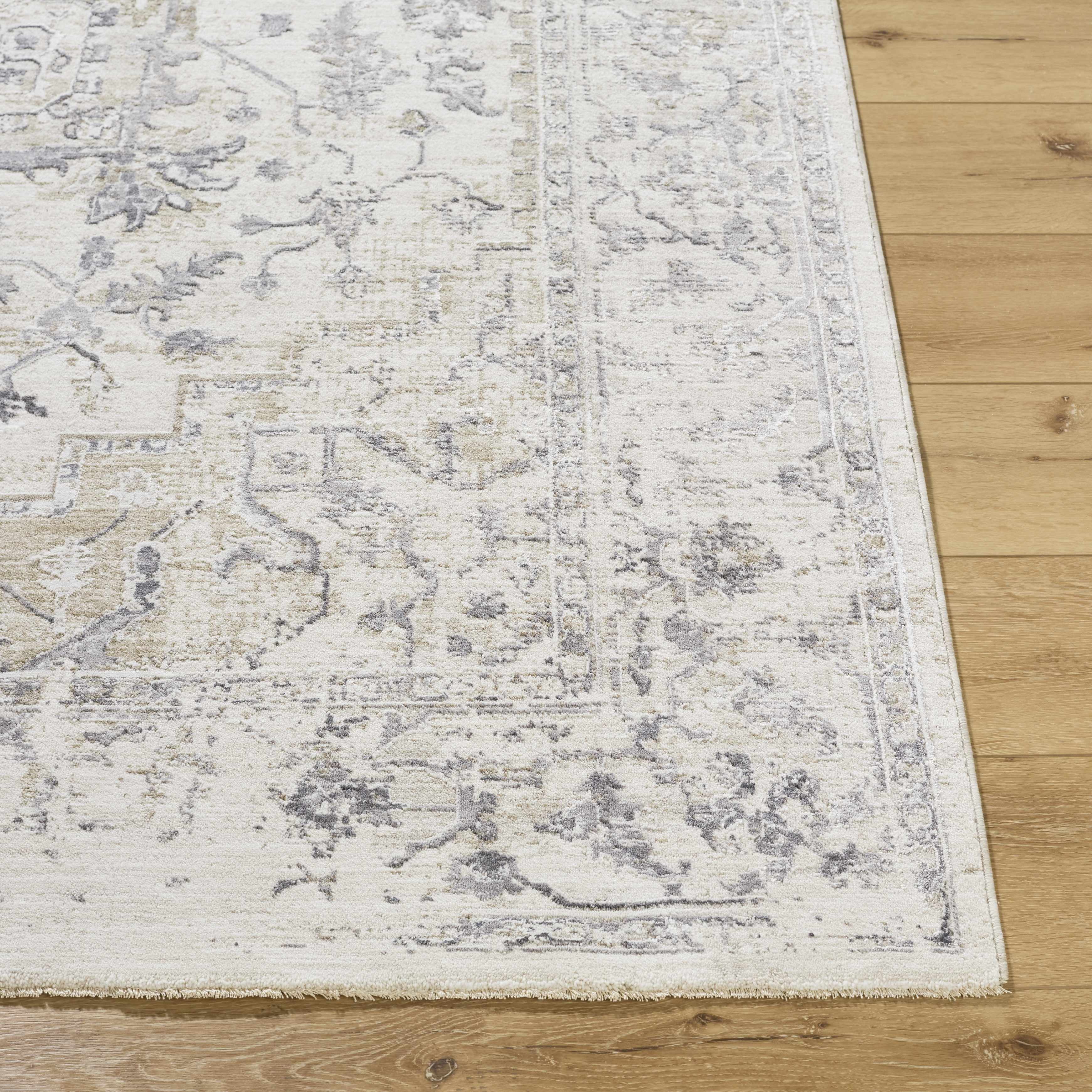 Hauteloom Alissa Living Room, Bedroom Area Rug - Traditional - Cream, Charcoal, Ivory - 7'10" x 10'2"
