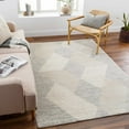 thumbnail image 1 of Hauteloom Almas Living Room, Bedroom Area Rug - Farmhouse - Modern Abstract Geometric Carpet - High Pile - Brown, Gray, Beige, Cream - 4'3" x 5'11", 1 of 6