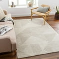 thumbnail image 1 of Hauteloom Almas Living Room, Bedroom Area Rug - Farmhouse - Modern Abstract Geometric Carpet - High Pile - Brown, Gray, Beige, Cream - 9' x 12', 1 of 6