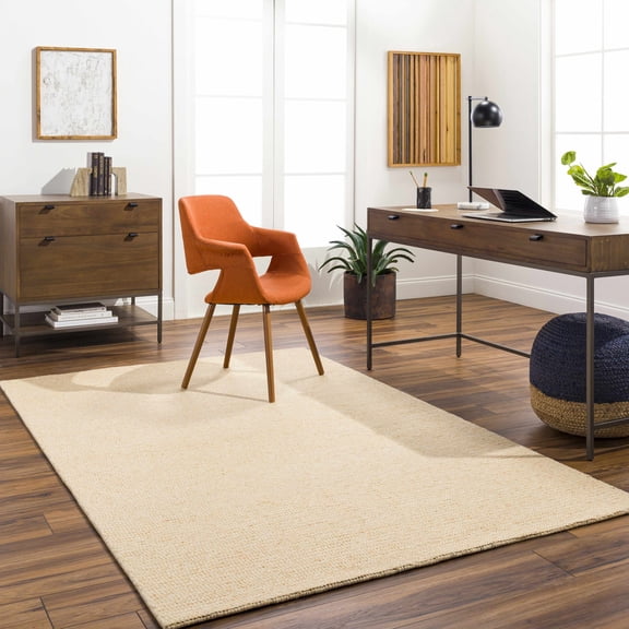 Hauteloom Alyra Wool Living Room, Bedroom Area Rug - Beige, Orange, Brown - 2' x 3'