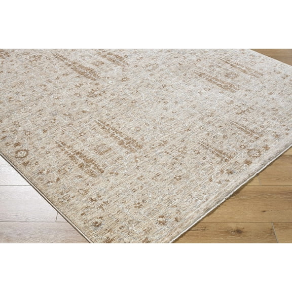 Hauteloom Amalie Living Room, Bedroom Area Rug - Traditional - Tan, Cream, Gray - 5' x 7'9"