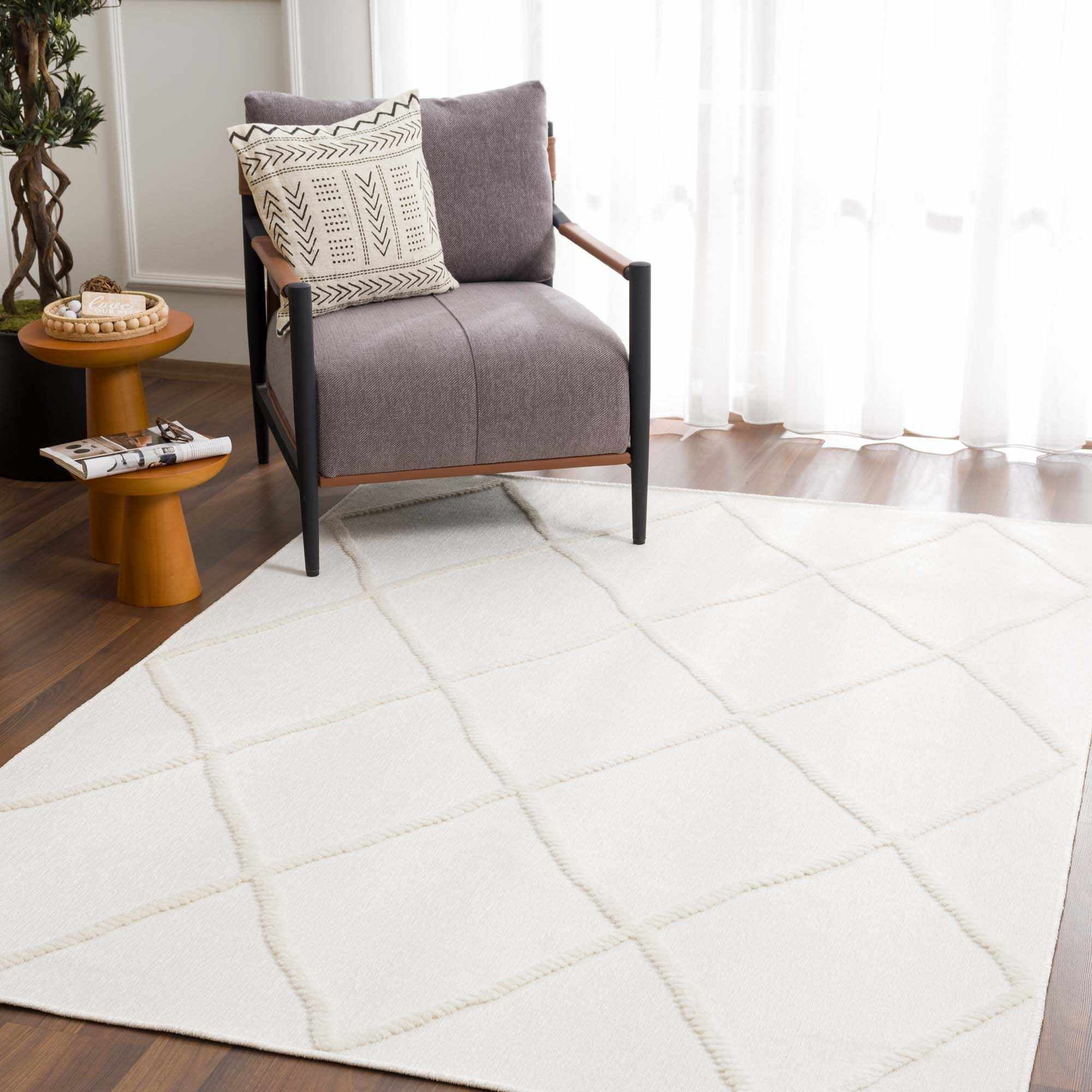Hauteloom Amani Living Room, Bedroom Machine Washable Area Rug ...