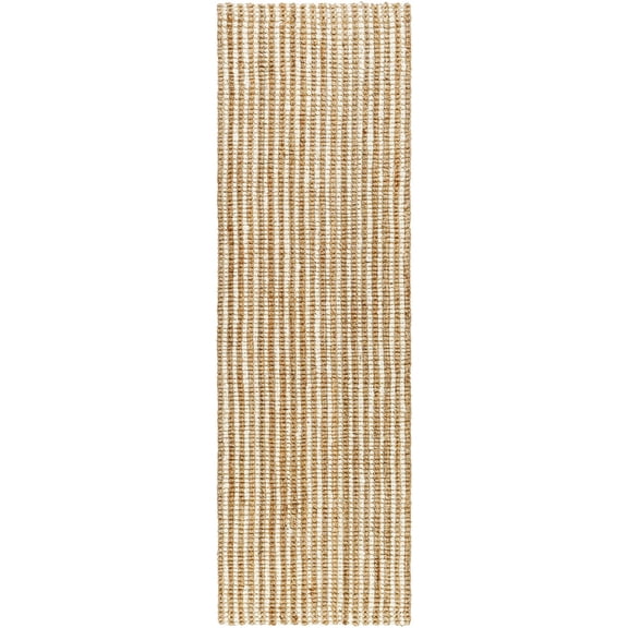 Hauteloom Ambel Farmhouse Hand Woven Rug - Beige, Brown, Tan - 2'6" x 8'