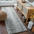 thumbnail image 1 of Hauteloom Amberley Modern Hand Tufted Natural Fiber Wool Runner Rug - Contemporary Leopard Animal Print Carpet for Hallway, Kitchen - Farmhouse, Cottage - Beige, Gray - 2'6" x 8', 1 of 10