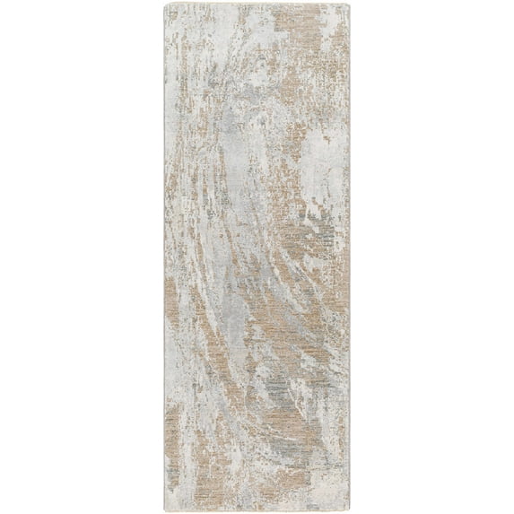 Hauteloom Ambra Hallway, Kitchen Runner Rug - Gray, Brown - 2'7" x 7'3"