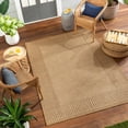 thumbnail image 1 of Hauteloom Amora Living Room, Bedroom Patio Outdoor Area Rug - Farmhouse - Gemstone, Dark Brown, Champagne - 7'10" Square, 1 of 11
