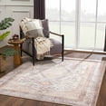 thumbnail image 1 of Hauteloom Analu Living Room, Bedroom Machine Washable Area Rug - Traditional Bohemian Carpet - Boho Vintage Distressed - Brown, Beige, Cream, Sand, Blue - 7'10" x 10', 1 of 16