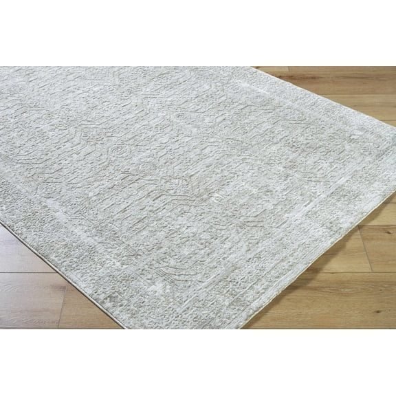 Hauteloom Anders Living Room, Bedroom Area Rug - Traditional - Cream, Light Sage, Sage - 2' x 2'11"