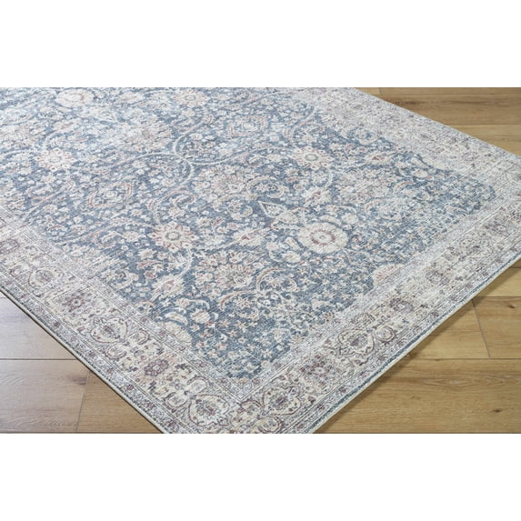 Hauteloom Regent Living Room, Bedroom Area Rug - Traditional - Blue, Multi Brown, Beige - 3'10" x 5'7"