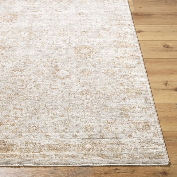 Hauteloom Andres Living Room, Bedroom Area Rug - Traditional - Cream, Tan, Sage - 6'7" x 9'6"