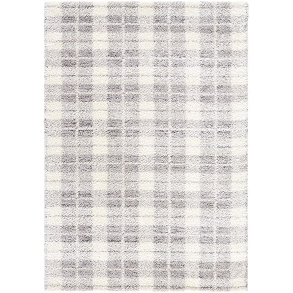 Hauteloom Anfisa Living Room, Bedroom Area Rug - Bohemian, Transitional - High Pile - Cream, Light Gray, Tan - 2' x 2'11"