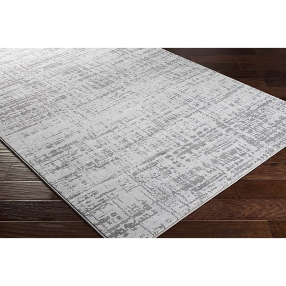 Hauteloom Angleton Living Room, Bedroom Area Rug - Contemporary - Light Gray, Charcoal, Cream - 8'8" x 12'10"
