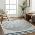 thumbnail image 1 of Hauteloom Duri Living Room, Bedroom Area Rug - Contemporary - Cream, Navy, Light Slate - 6'7" Square, 1 of 10