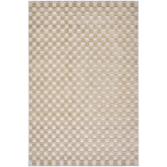 Hauteloom Anthea Hallway, Kitchen Machine Washable Runner Rug - Contemporary - Beige, Light Brown - 2'7" x 7'2"