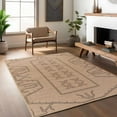 thumbnail image 1 of Hauteloom Anuja Recycled Material Living Room, Bedroom Machine Washable Area Rug - Traditional, Transitional - Mocha, Taupe, Soft White - 2' x 2'11", 1 of 12