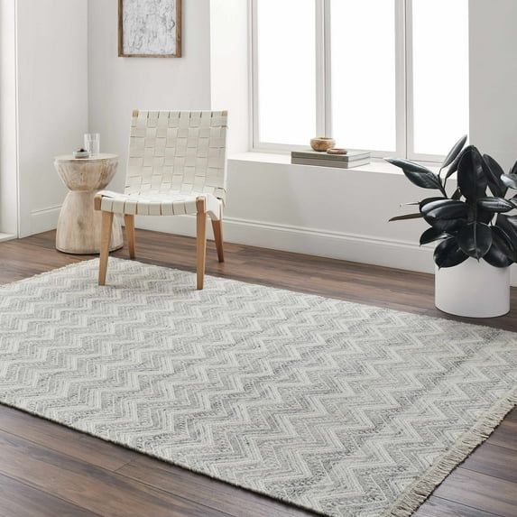 Hauteloom Aqeel Wool Living Room, Bedroom Area Rug - Brown, Gray - 2' x 3'