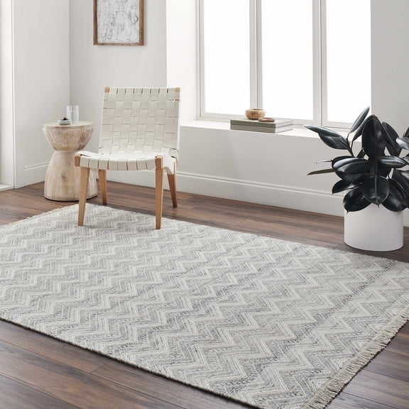 Hauteloom Aqeel Wool Living Room, Bedroom Area Rug - Brown, Gray - 8' x 10'