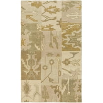 Hauteloom Arbyrd Wool Living Room, Bedroom Area Rug - Southwestern - Beige, Taupe, Sage - 5' x 8'