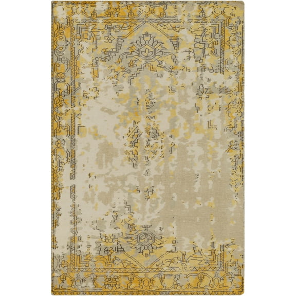 Hauteloom Argos Wool Living Room, Bedroom Area Rug - Traditional - Charcoal, Ivory, Medium Gray - 2' x 3'
