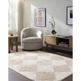 thumbnail image 1 of Hauteloom Arilla Modern Geometric Diamond Area Rug for Living Room, Bedroom - Machine Washable Area Rug - Contemporary Soft Cozy Shag Rug - High Pile - Peach, Beige - 5'3" x 7' (5x7), 1 of 10