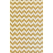 Hauteloom Arvada Wool Living Room, Bedroom Area Rug - Transitional - Cream, Mustard - 8' x 11'