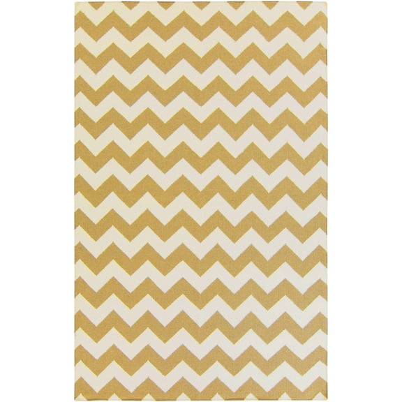 Hauteloom Arvada Wool Living Room, Bedroom Area Rug - Transitional - Cream, Mustard - 8' x 11'