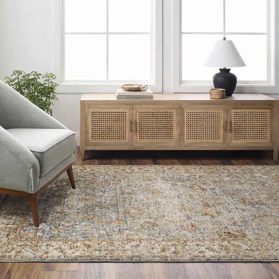 Hauteloom Asabi Living Room, Bedroom Area Rug - Green, Beige - 2'7" x 4'
