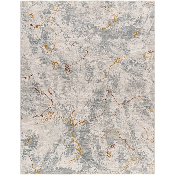 Hauteloom Asena Living Room, Bedroom Area Rug - Gray, Brown - 5'3"-Round