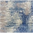 thumbnail image 1 of Hauteloom Aspers Wool Living Room, Bedroom Area Rug - Modern Abstract Contemporary Carpet - Blue, Brown, Cream - 8', 1 of 19