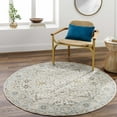 thumbnail image 1 of Hauteloom Aviva Living Room, Bedroom Area Rug - Gray, Ivory, Green - 7'10"-Round, 1 of 14