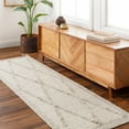 thumbnail image 1 of Hauteloom Awen Wool Hallway, Kitchen Runner Rug - Bohemian, Transitional - Cream, Beige, Charcoal - 2'6" x 8', 1 of 8