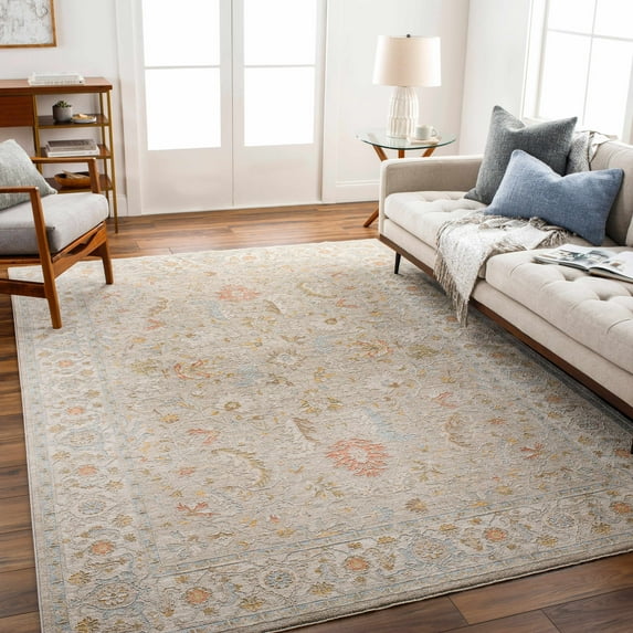 Hauteloom Awena Living Room, Bedroom Area Rug - Gray, Yellow - 2' x 3'