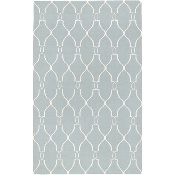 Hauteloom Baconton Wool Living Room, Bedroom Area Rug - Transitional - Blue, Peach - 2' x 3'