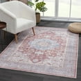 thumbnail image 1 of Hauteloom Bagamanoc Living Room, Bedroom Machine Washable Area Rug - Traditional - Dark Red, Navy, Denim - 7'6" x 9'6", 1 of 16