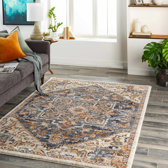 Hauteloom Balabac Living Room, Bedroom Area Rug - Traditional - High Pile - Cream, Gray, Beige - 12' x 15'