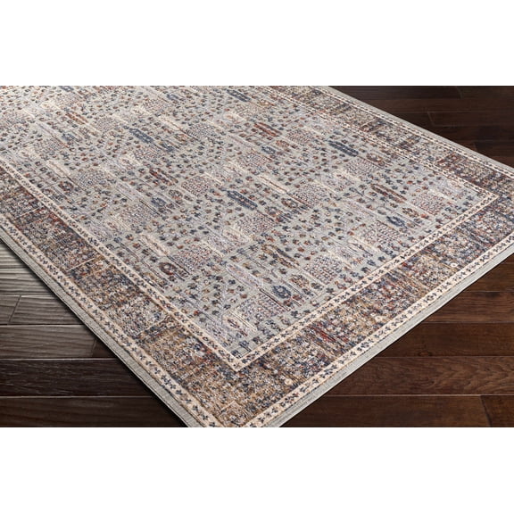 Hauteloom Balmullo Living Room, Bedroom Area Rug - Traditional - Navy, Dark Red, Rust - 8'10" x 12'