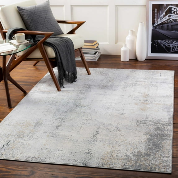 Hauteloom Baranduda Living Room, Bedroom Area Rug - Contemporary - Light Slate, Charcoal, Navy - 2'7" x 3'11"