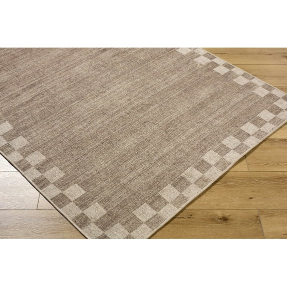 Hauteloom Bardot Wool Living Room, Bedroom Machine Washable Area Rug - Contemporary - Taupe, Stone, Sandstone - 5' x 7'
