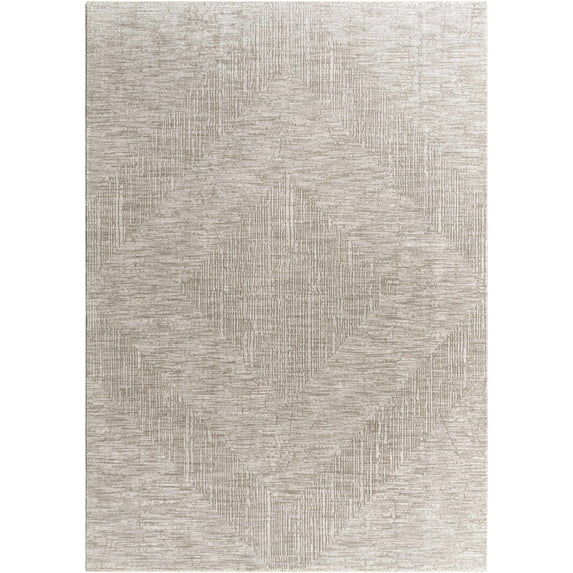Hauteloom Barend Living Room, Bedroom Area Rug - Southwestern - Sterling Gray, Ash, Light Silver - 2' x 2'11"