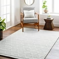 thumbnail image 1 of Hauteloom Bartimaeus Recycled Material Living Room, Bedroom Area Rug - Traditional, Transitional - Cream, Black - 6' x 9', 1 of 8