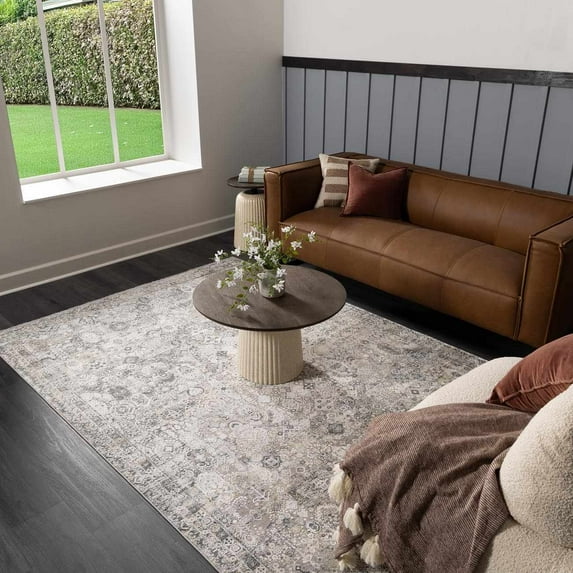 Hauteloom Bellara Living Room, Bedroom Area Rug - Modern - Gray, Black - 7'6" x 11'2"