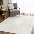 thumbnail image 1 of Hauteloom Dash Living Room, Bedroom Machine Washable Area Rug - Bohemian Modern Farmhouse - Moroccan Transitional - Ivory, Cream, White, Off White - 2' x 2'10", 1 of 13
