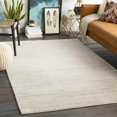 thumbnail image 1 of Hauteloom Between Wool Living Room, Bedroom Area Rug - Solid & Border - Beige, Gray - 2' x 3', 1 of 8